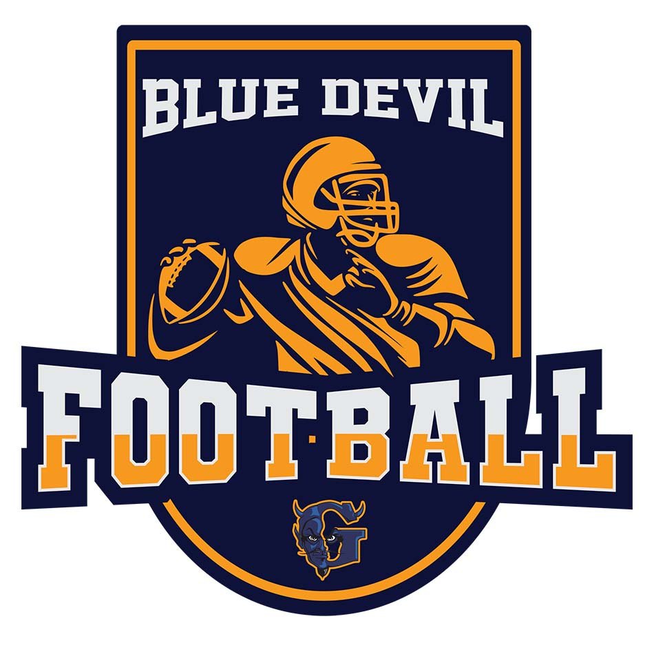 Blue Devil Football Decal