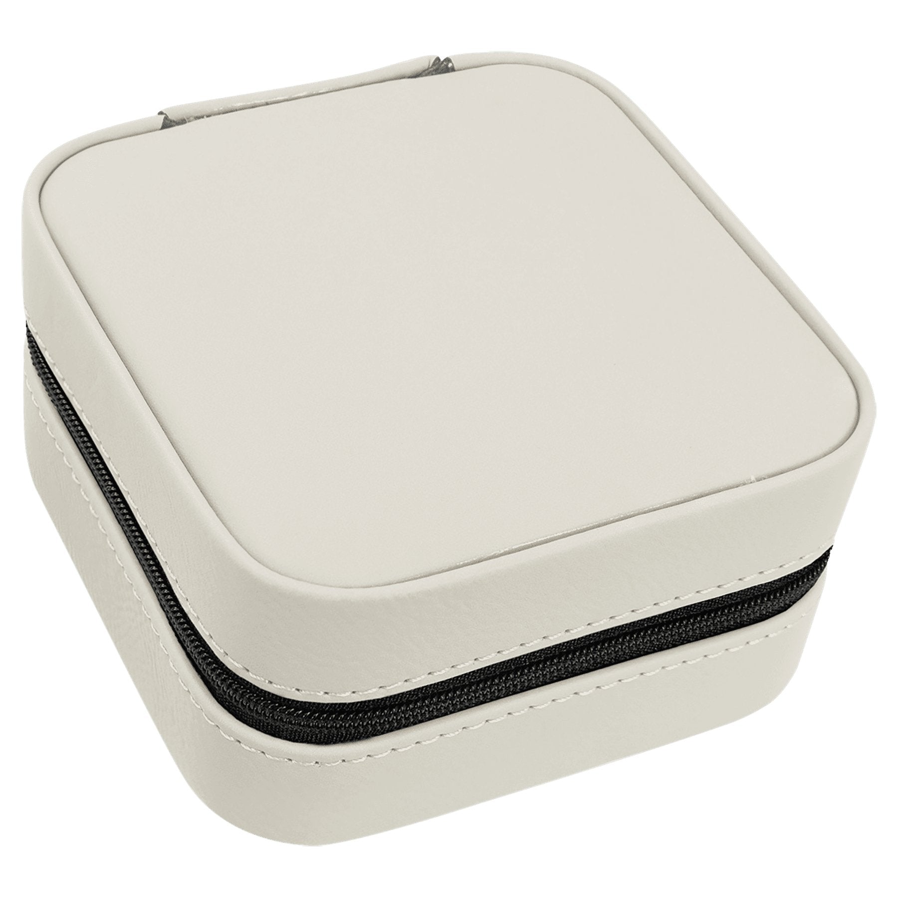 Custom 4x4 Leatherette Travel Jewelry Box - Etch to Black - DecalFreakz
