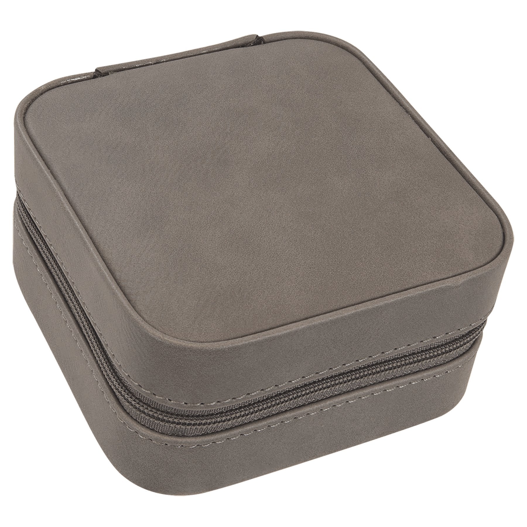 Custom 4x4 Leatherette Travel Jewelry Box with Black Lining - DecalFreakz