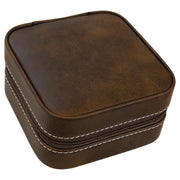 Custom 4x4 Leatherette Travel Jewelry Box with Black Lining - DecalFreakz