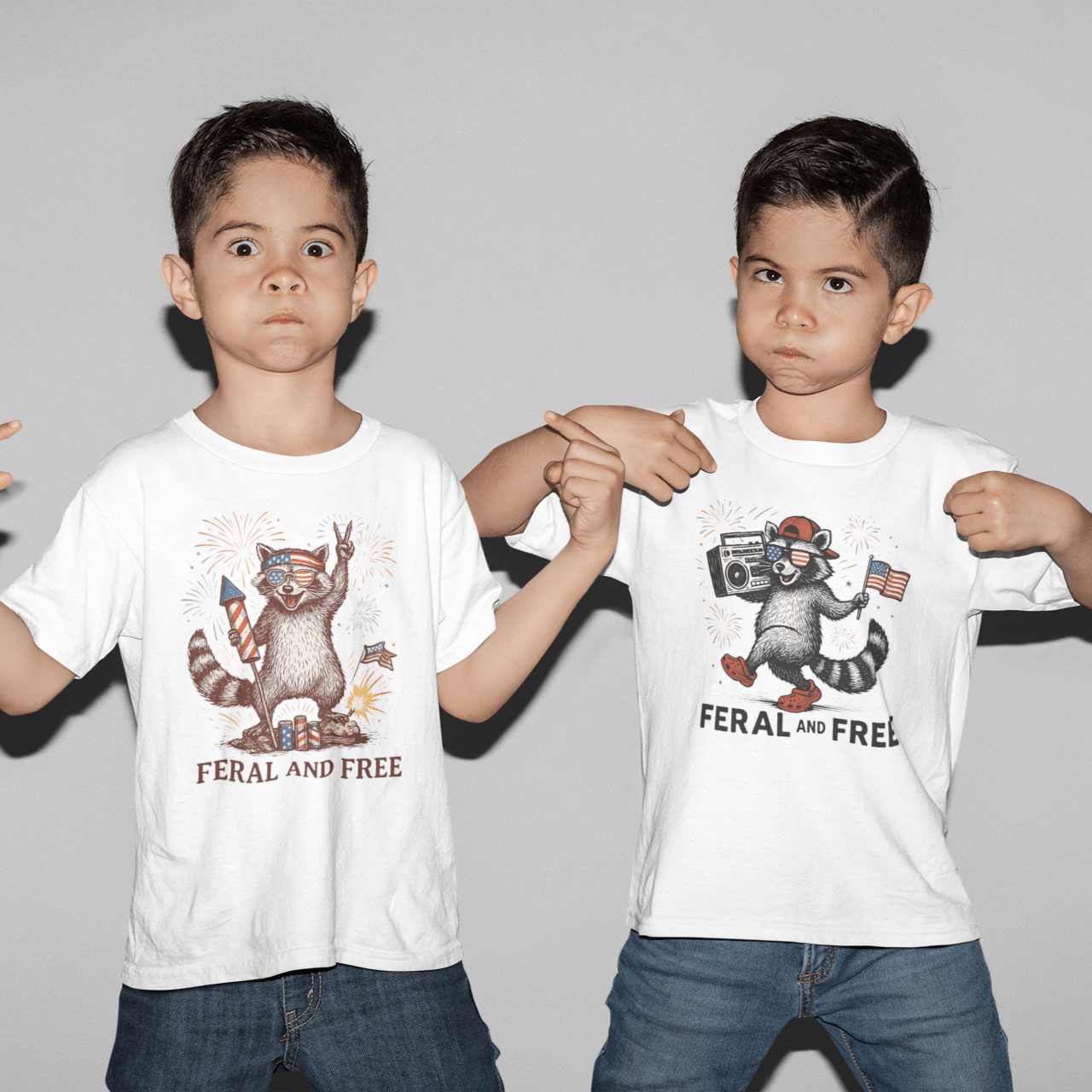 Feral and Free Youth Tee - DecalFreakz