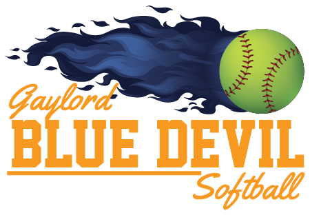 Gaylord Blue Devil Softball Blue Flame Decal