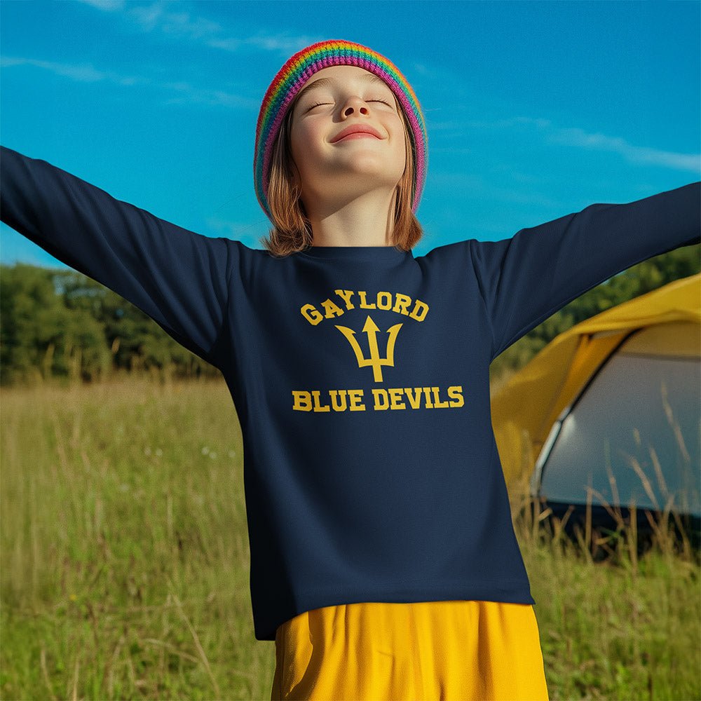 Gaylord Blue Devils Long Sleeve (Youth and Adult) - DecalFreakz