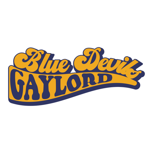 Gaylord Blue Devils Pennet Decal - DecalFreakz