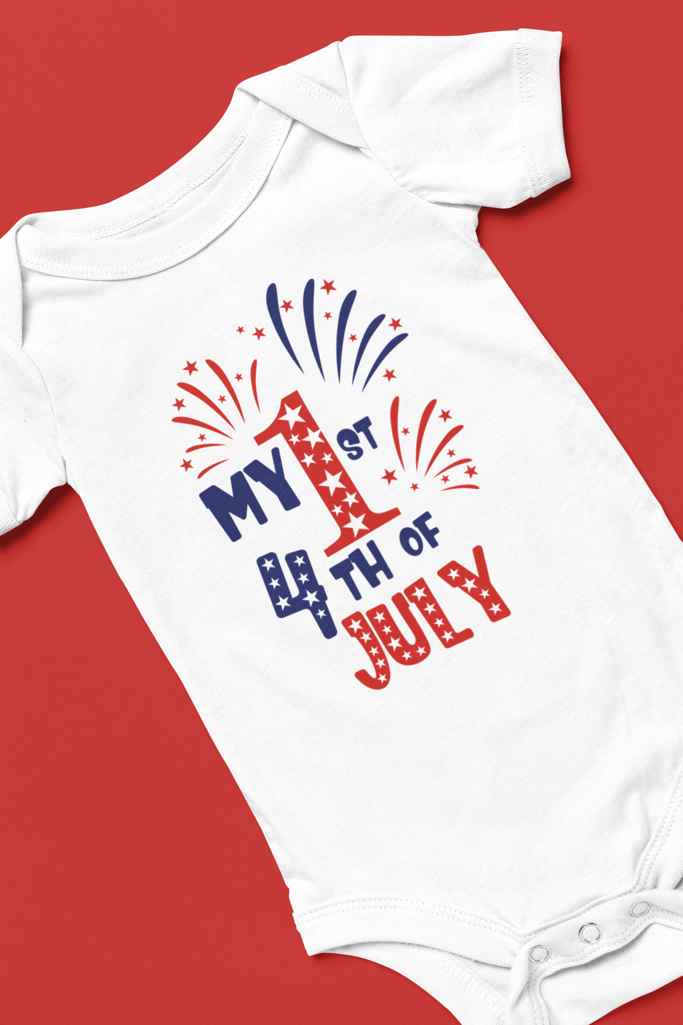 Newborn My 1st Fourth Of July My 1st 4th Of July Bodysuit ??
