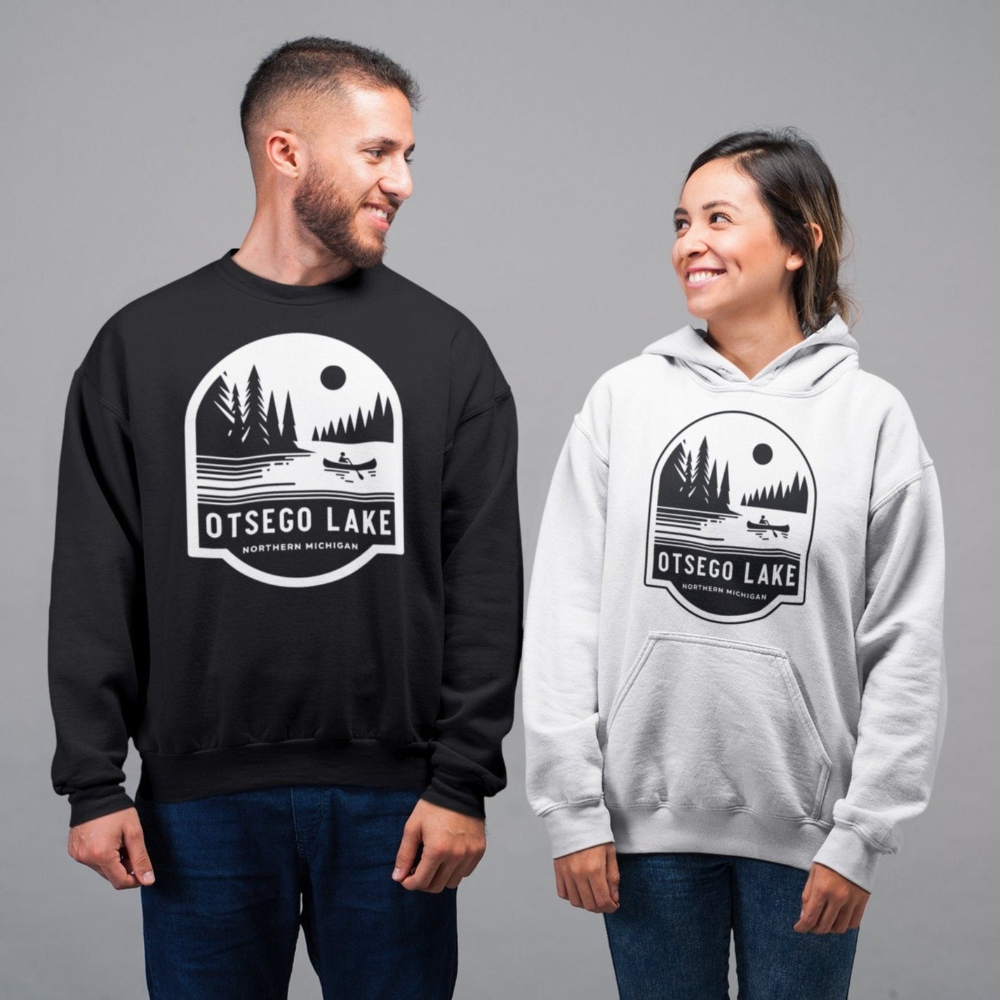 Otsego Lake Northern Michigan Sweatshirt - DecalFreakz