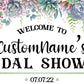 Personalized Succulent Bridal Shower Welcome Banner - DecalFreakz