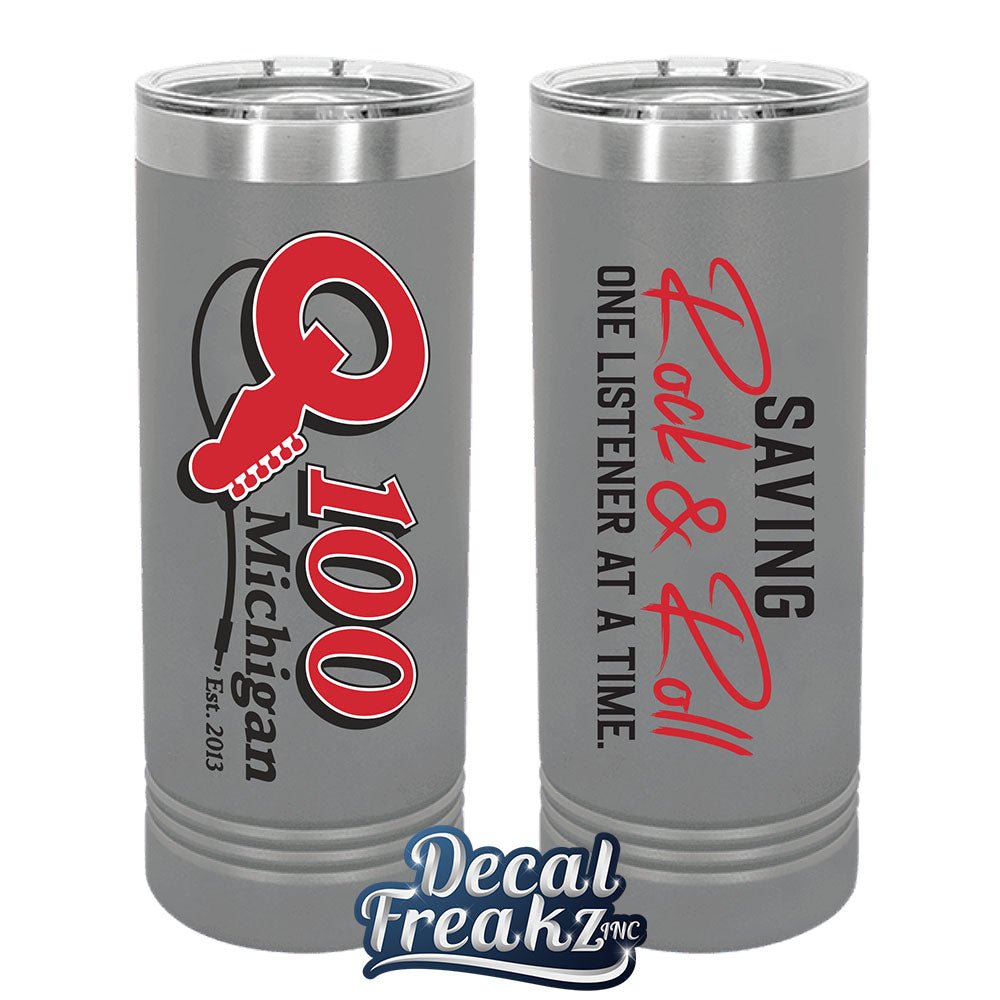 Q100 Saving Rock 22oz Tumbler - Double Sided Print - DecalFreakz