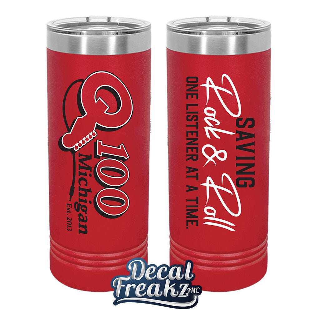 Q100 Saving Rock 22oz Tumbler - Double Sided Print - DecalFreakz
