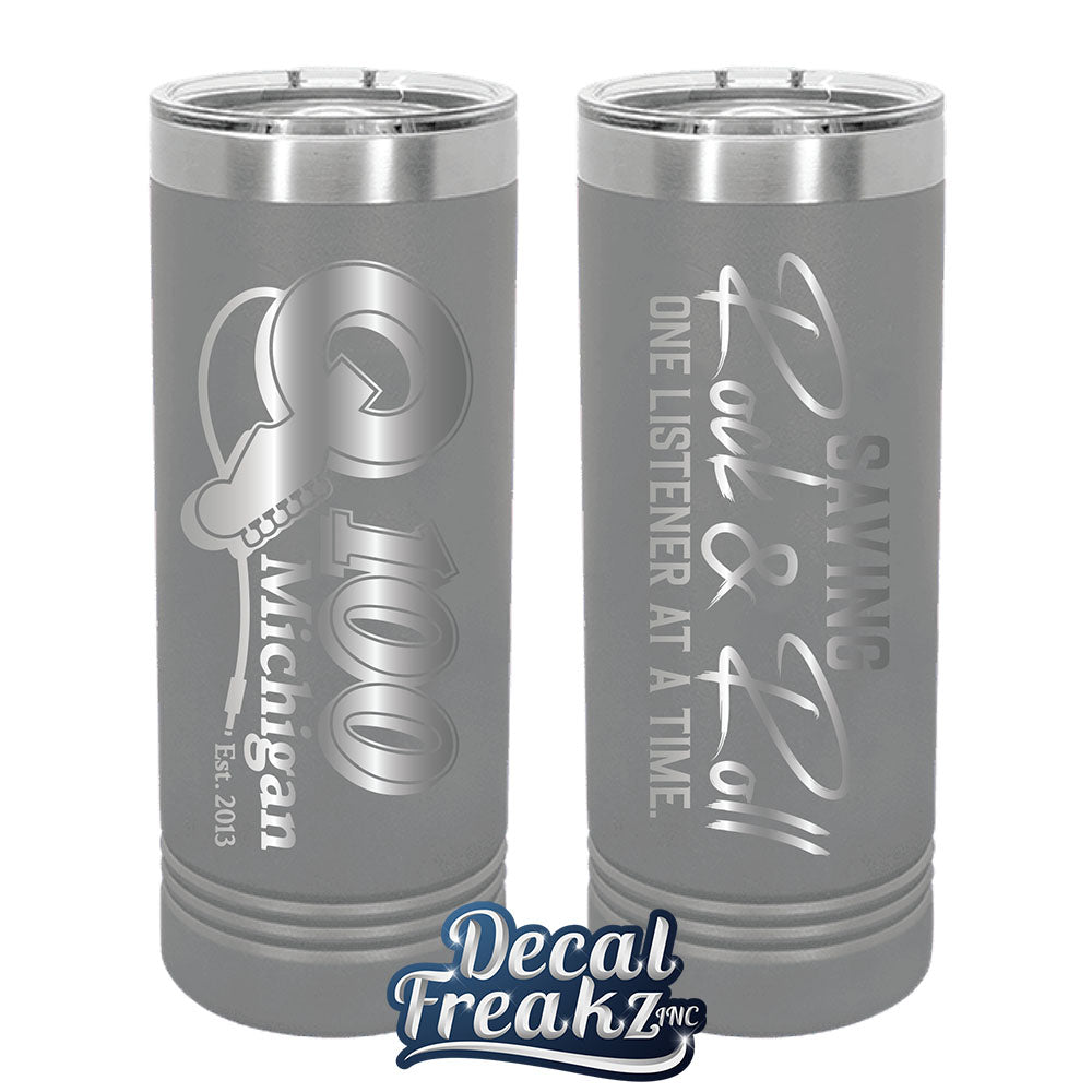 Q100 Saving Rock 22oz Tumbler - Engraved - DecalFreakz
