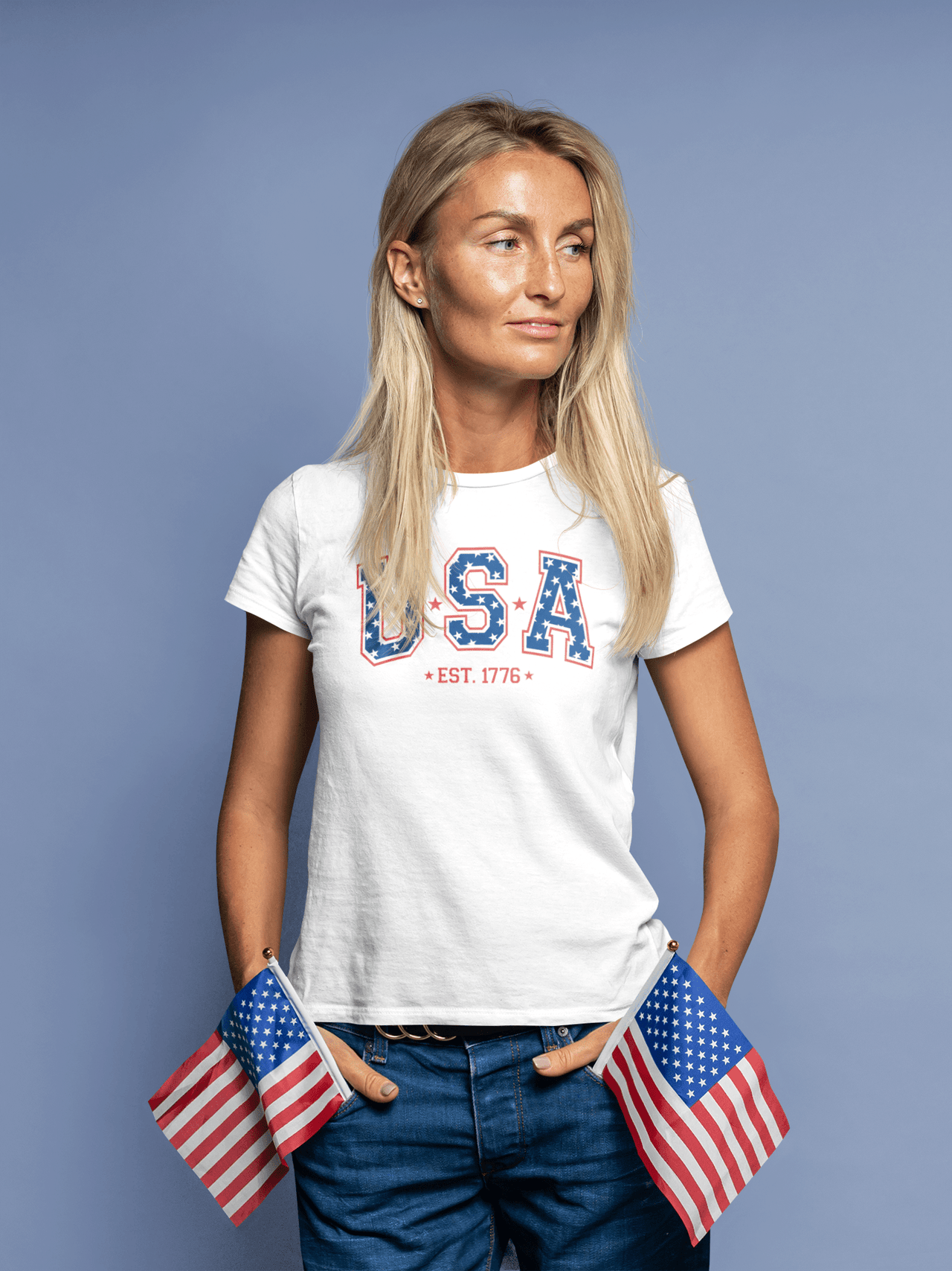 Star Print USA T-Shirt - DecalFreakz