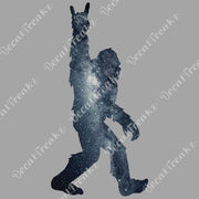 Starry Sky Cutout Sasquatch Vinyl Decal - DecalFreakz