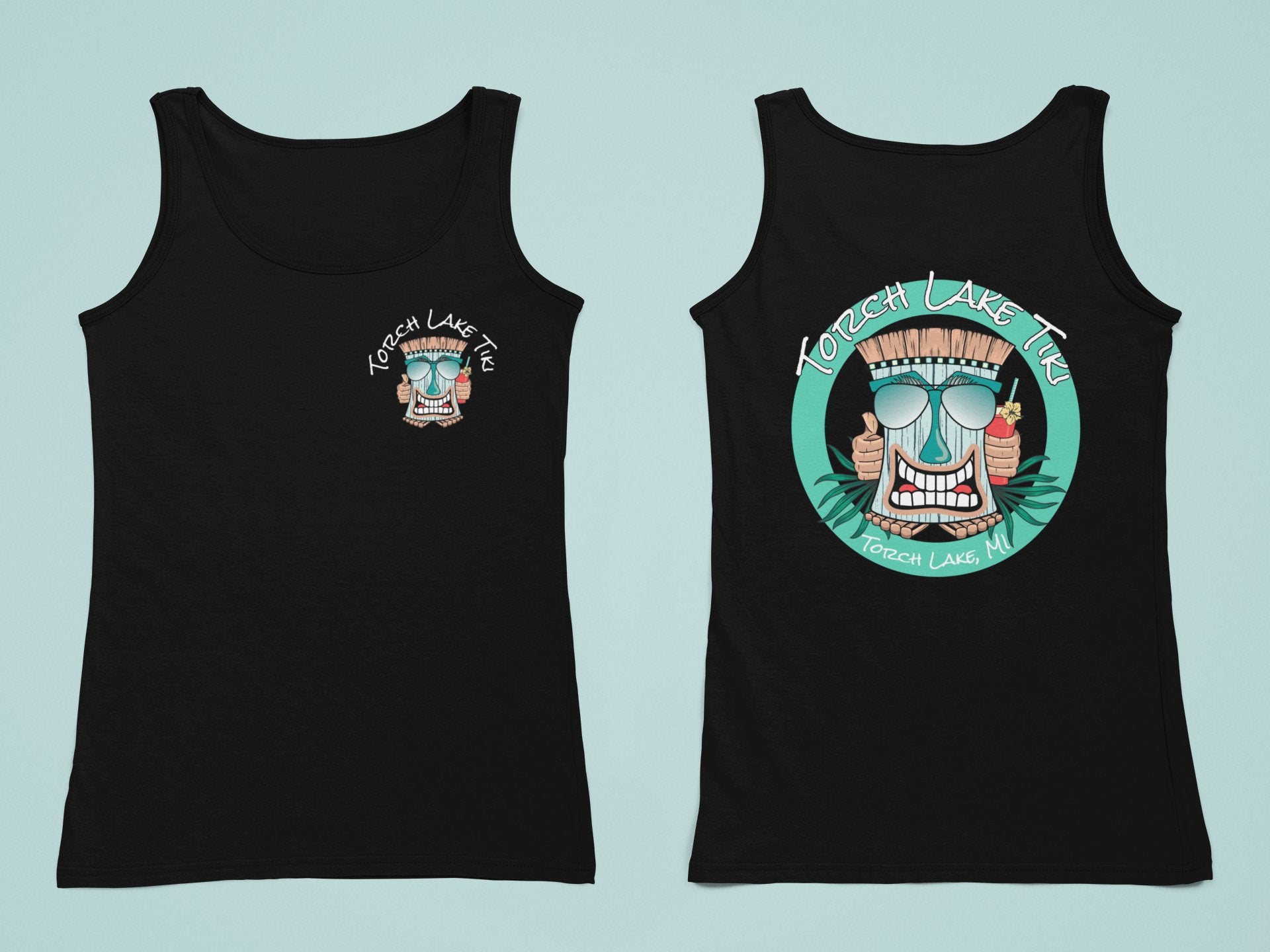 Torch Lake Tiki Tank Top - DecalFreakz