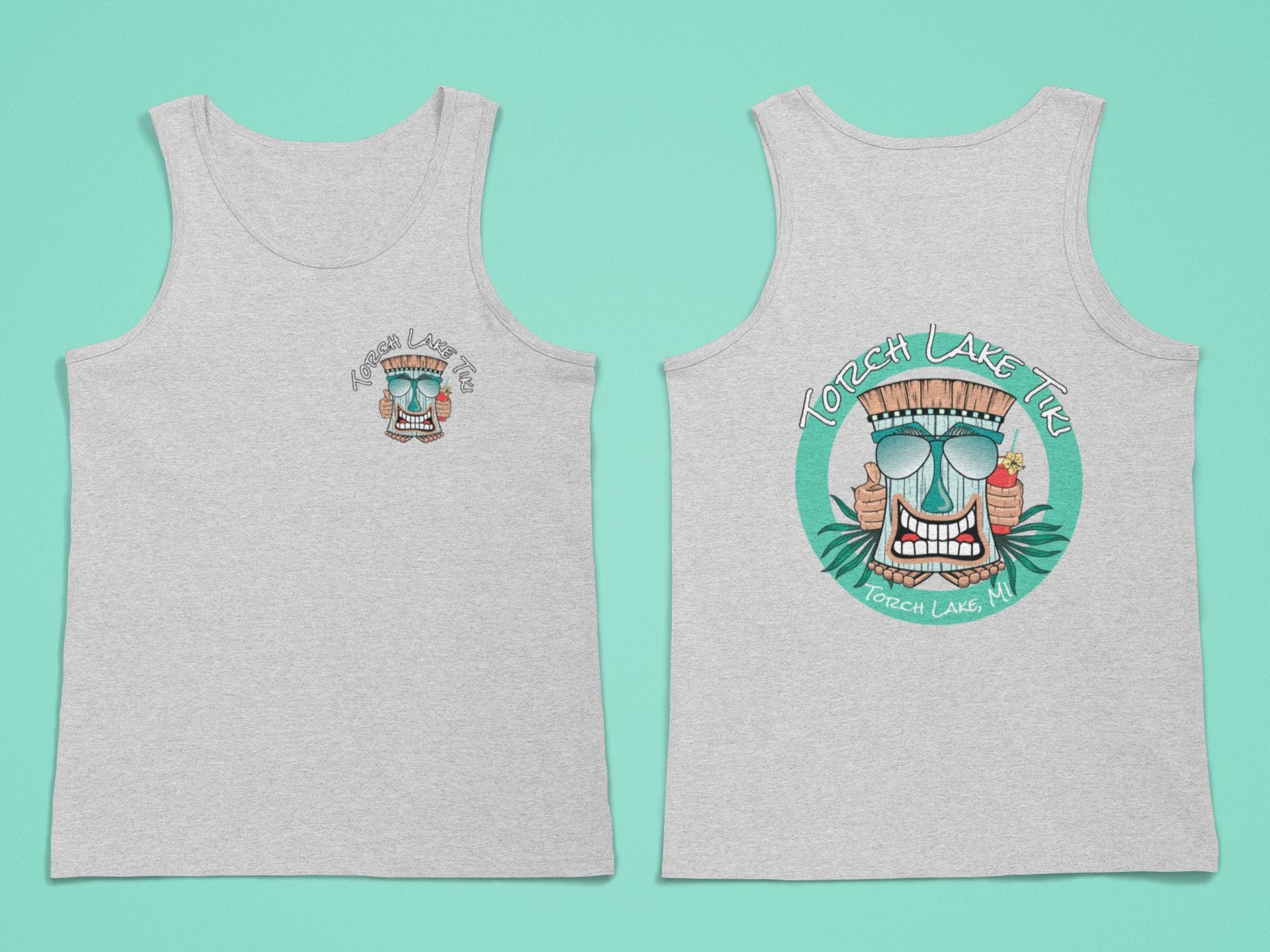 Torch Lake Tiki Tank Top - DecalFreakz