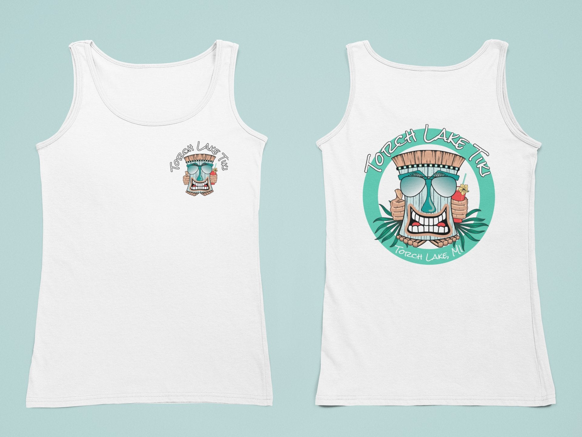 Torch Lake Tiki Tank Top - DecalFreakz