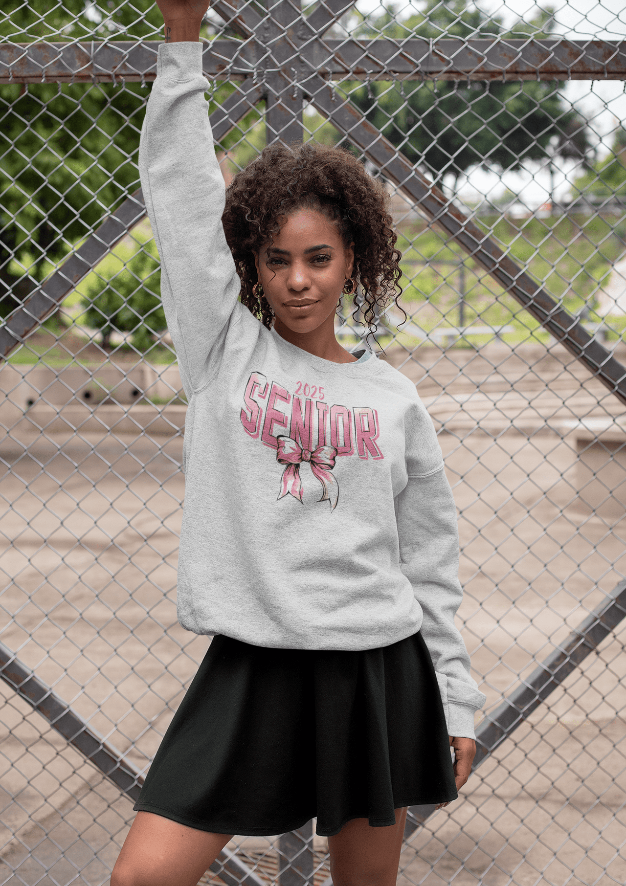 2025 Senior Pink Bow Sweatshirt - DecalFreakz