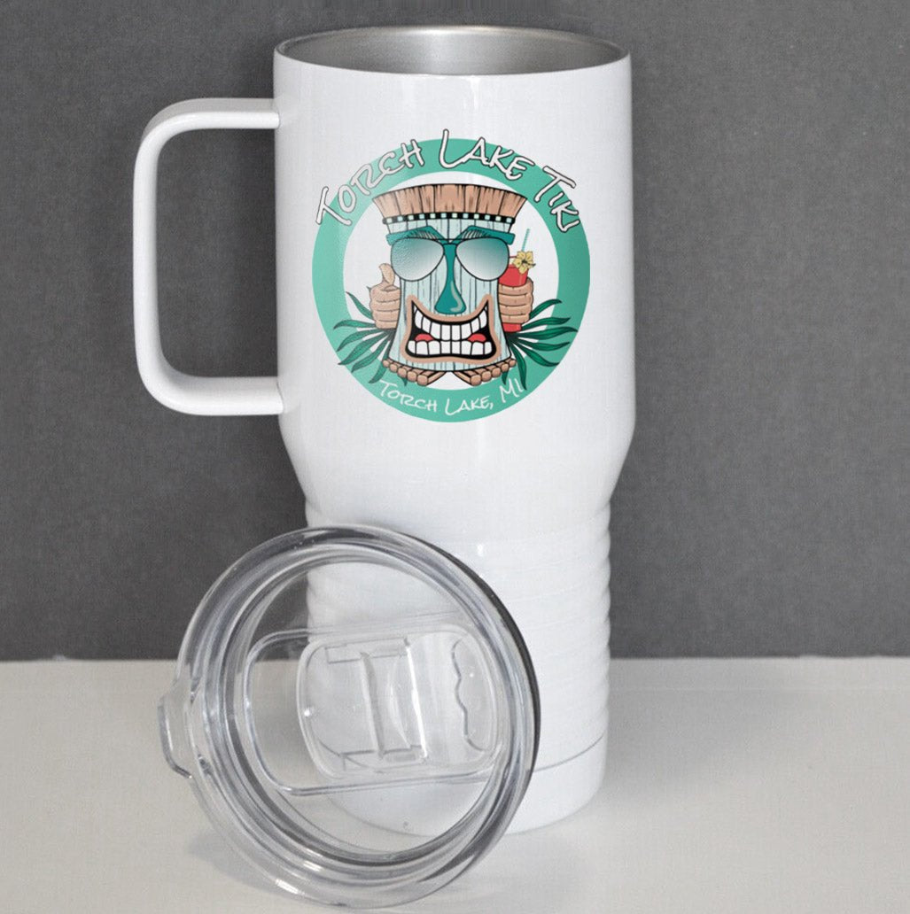 20oz Handled Torch Lake Tiki Tumbler - DecalFreakz