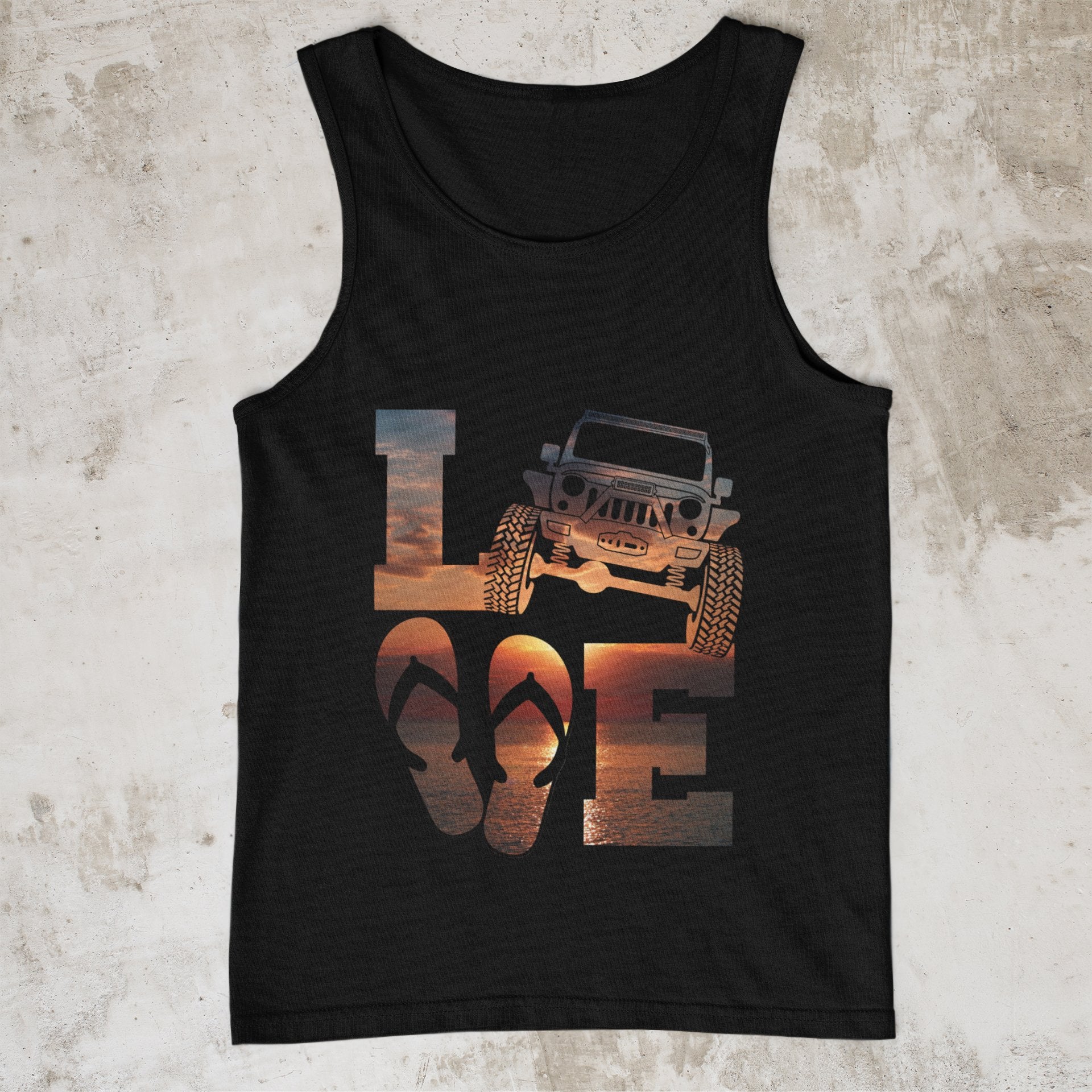 4X4 LOVE Orange Lake Sunset - Tank, T-Shirt, Hoodie With FREE Decal - DecalFreakz