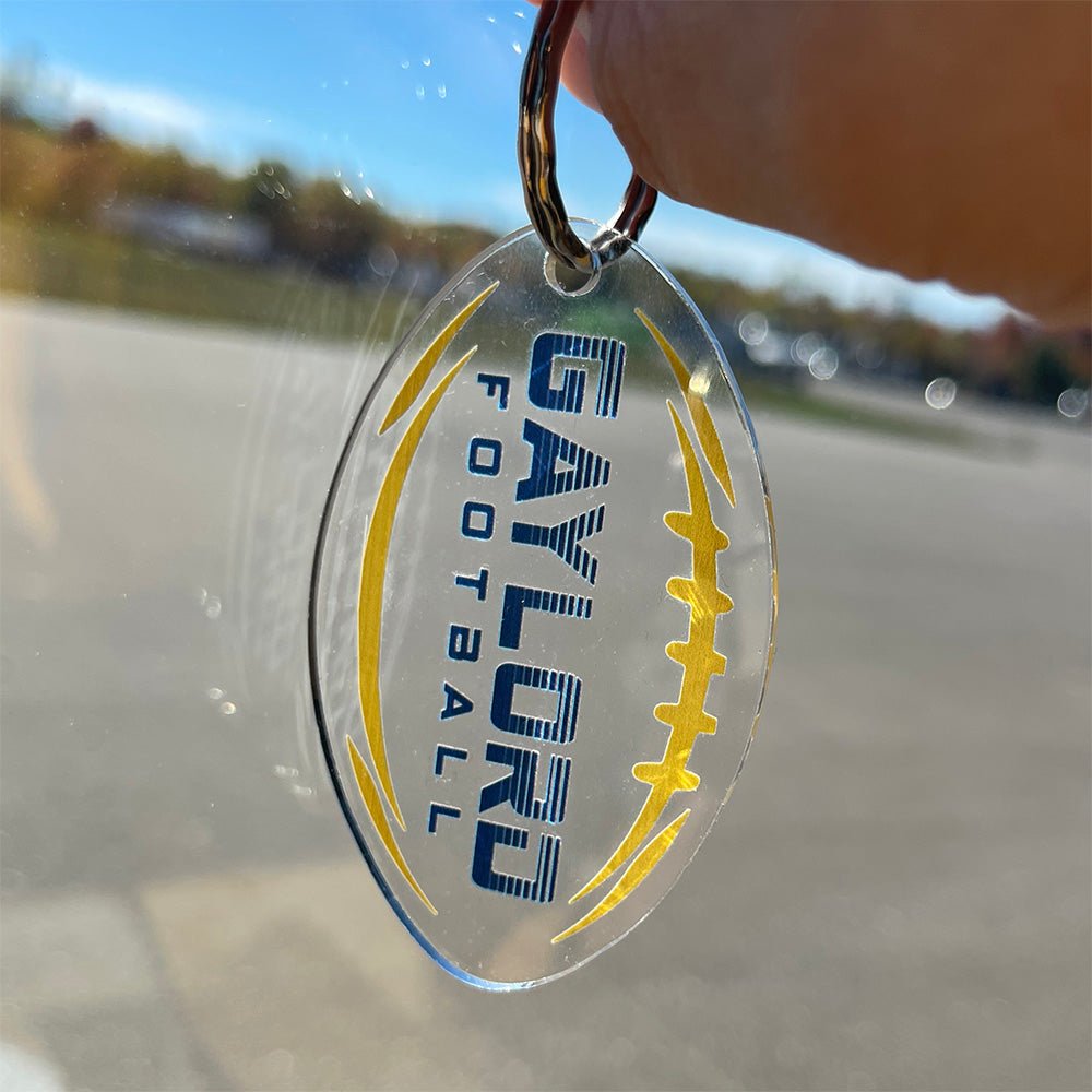 Acrylic Gaylord Football Key Chain - DecalFreakz