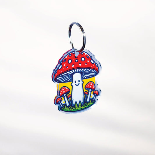 Acrylic Mushroom Keychain - DecalFreakz
