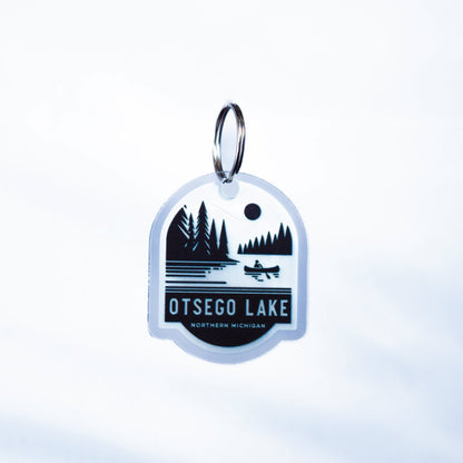 Acrylic Otsego Lake Northern Michigan Key Chain - DecalFreakz