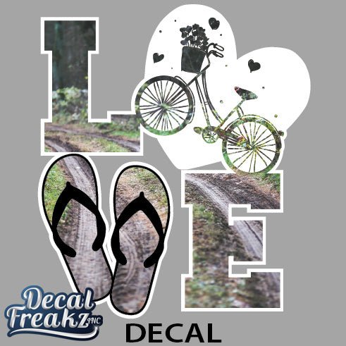 Bike LOVE Trail Decal
