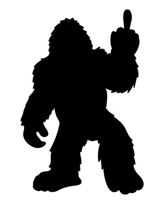 Bird Flip Squatch Decal - DecalFreakz