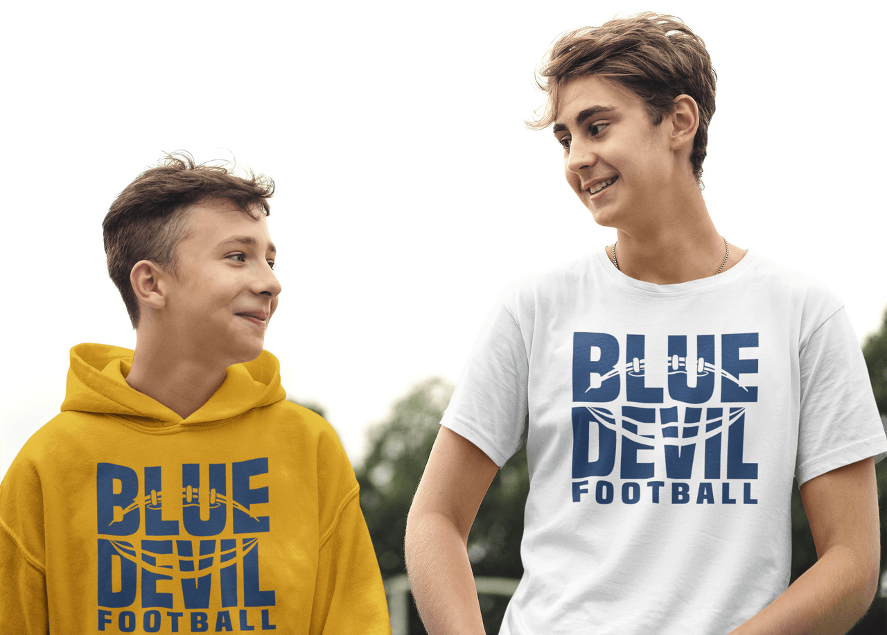Blue Devil Football Tee or Hoodie - DecalFreakz