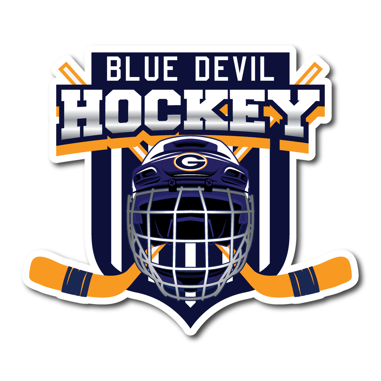 BLUE DEVIL HOCKEY DECAL - DecalFreakz