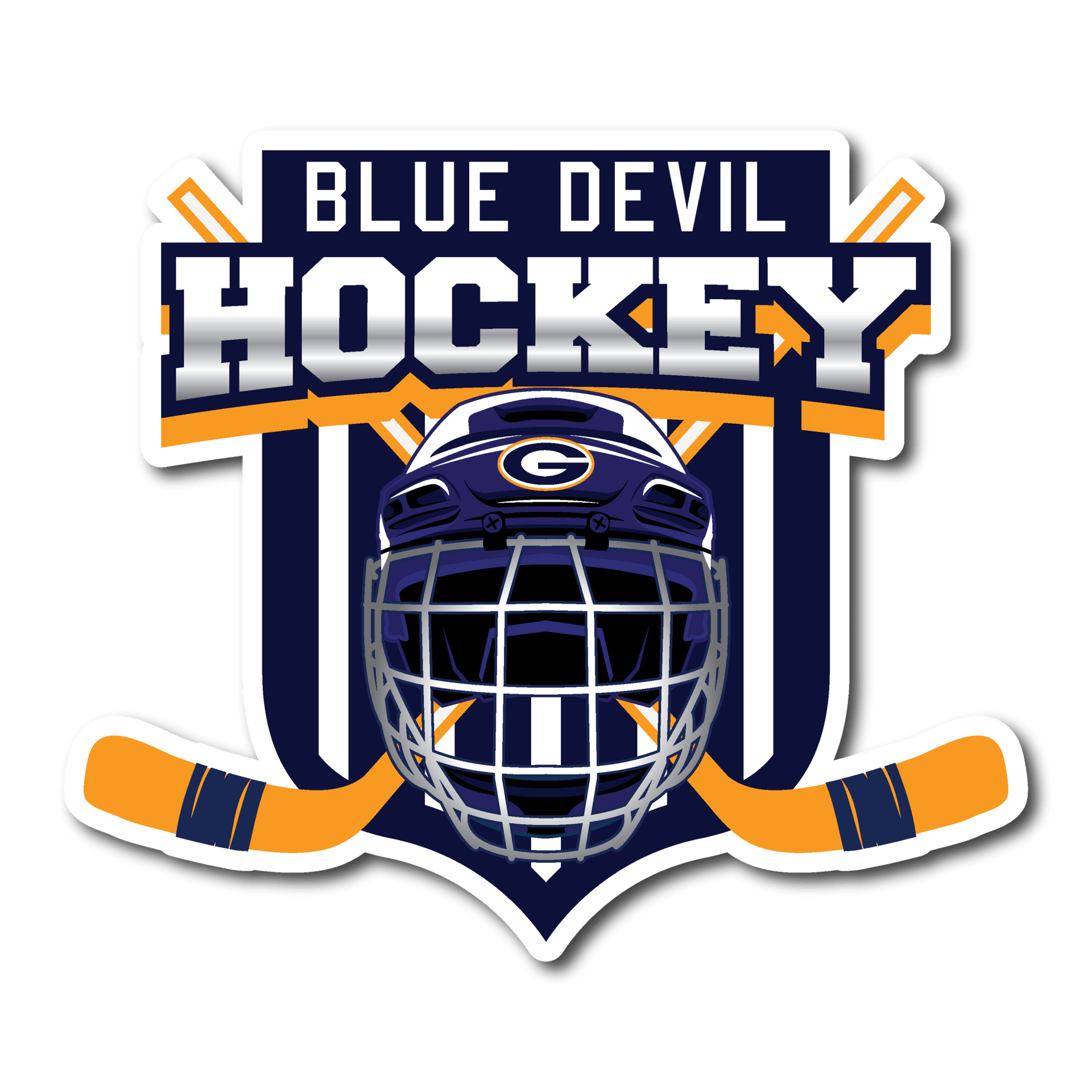 BLUE DEVIL HOCKEY DECAL - DecalFreakz