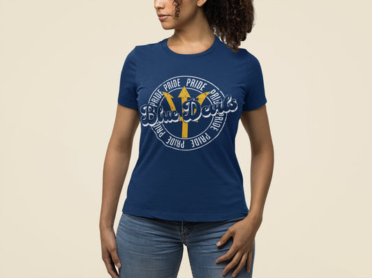 Blue Devil Pride Distressed Trident - Tank Top, T-Shirt, Long Sleeve