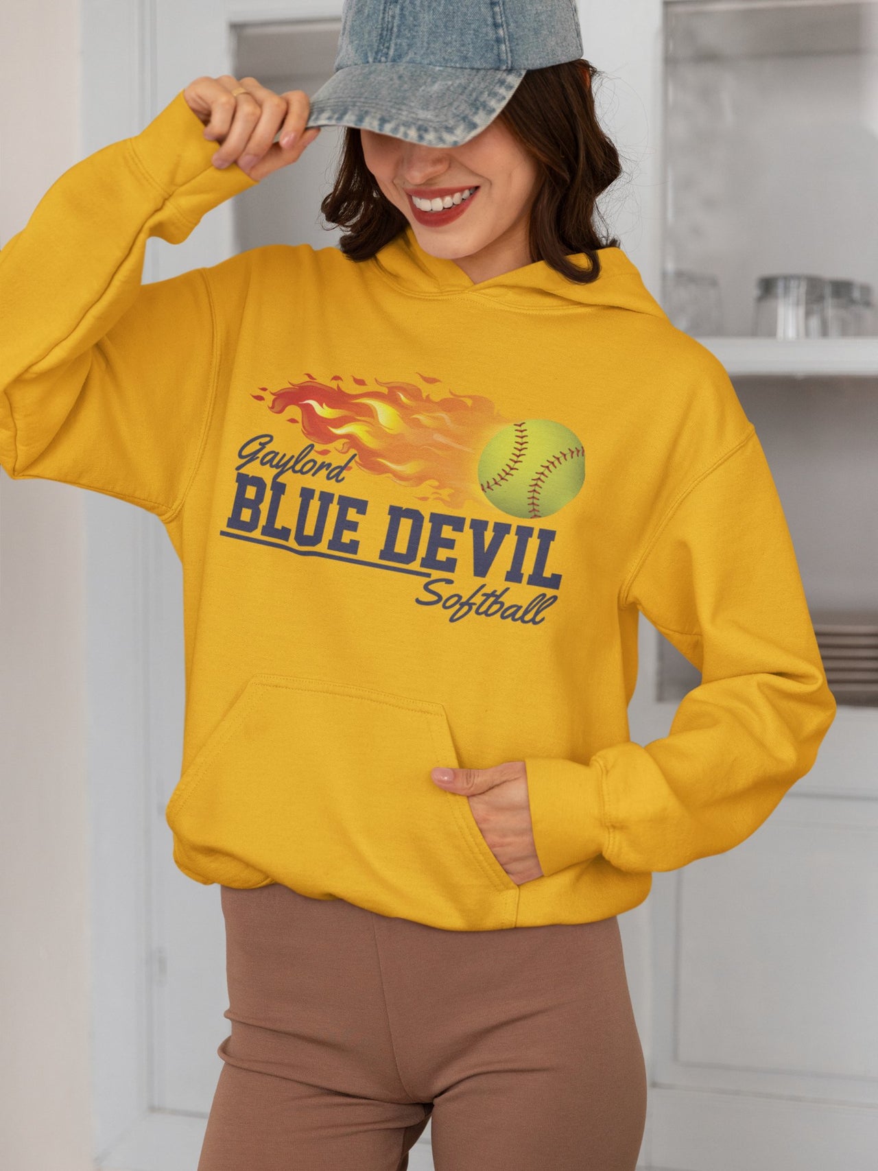 Blue Devil Softball Flame Hoodie