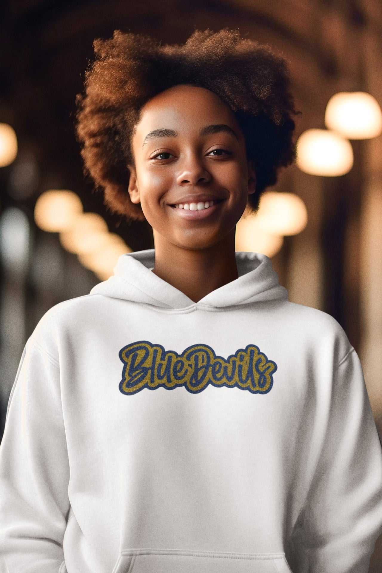 Blue Devils Glitter Adult Hoodie