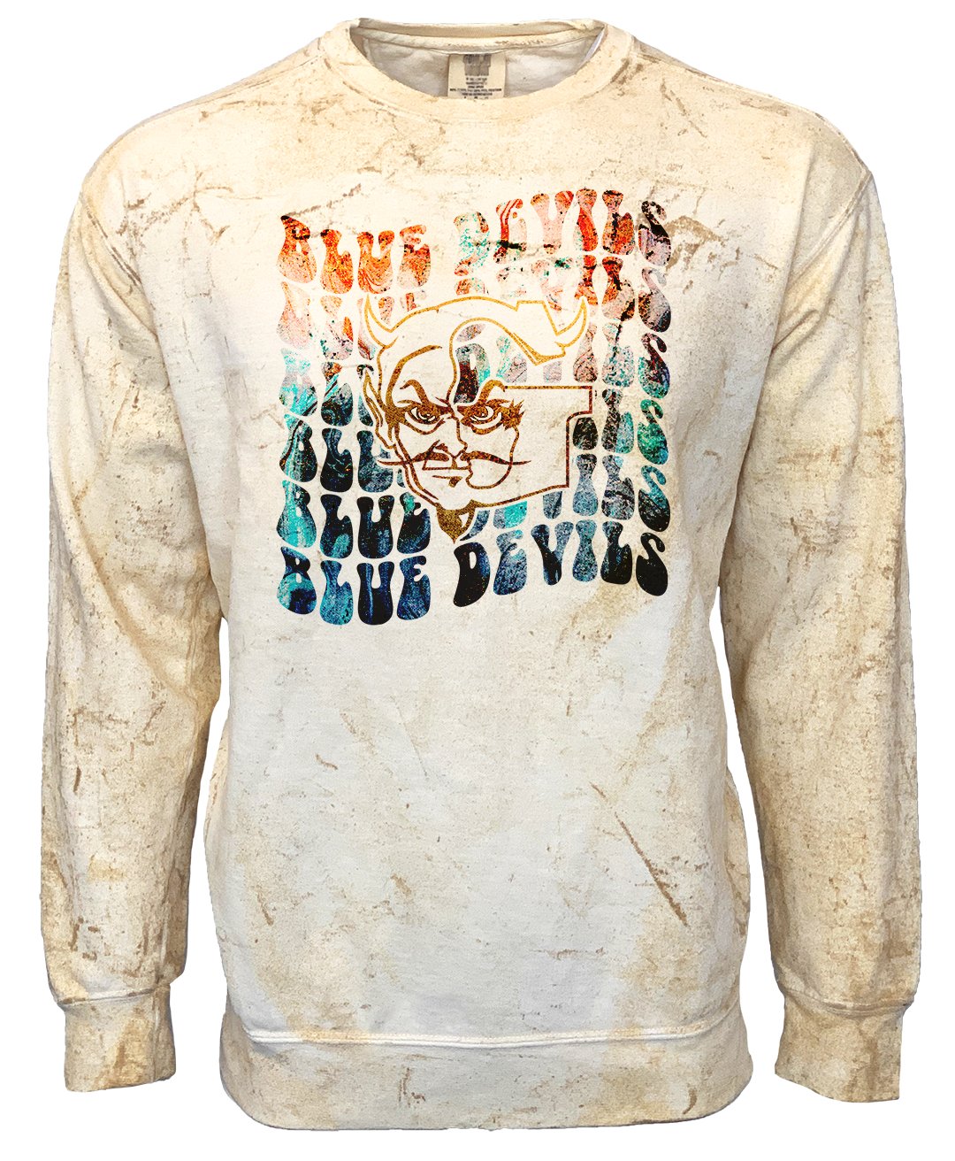Blue Devils Wave ColorBlast Crewneck