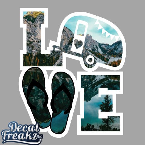 Camper LOVE Mt. Lake Decal - DecalFreakz