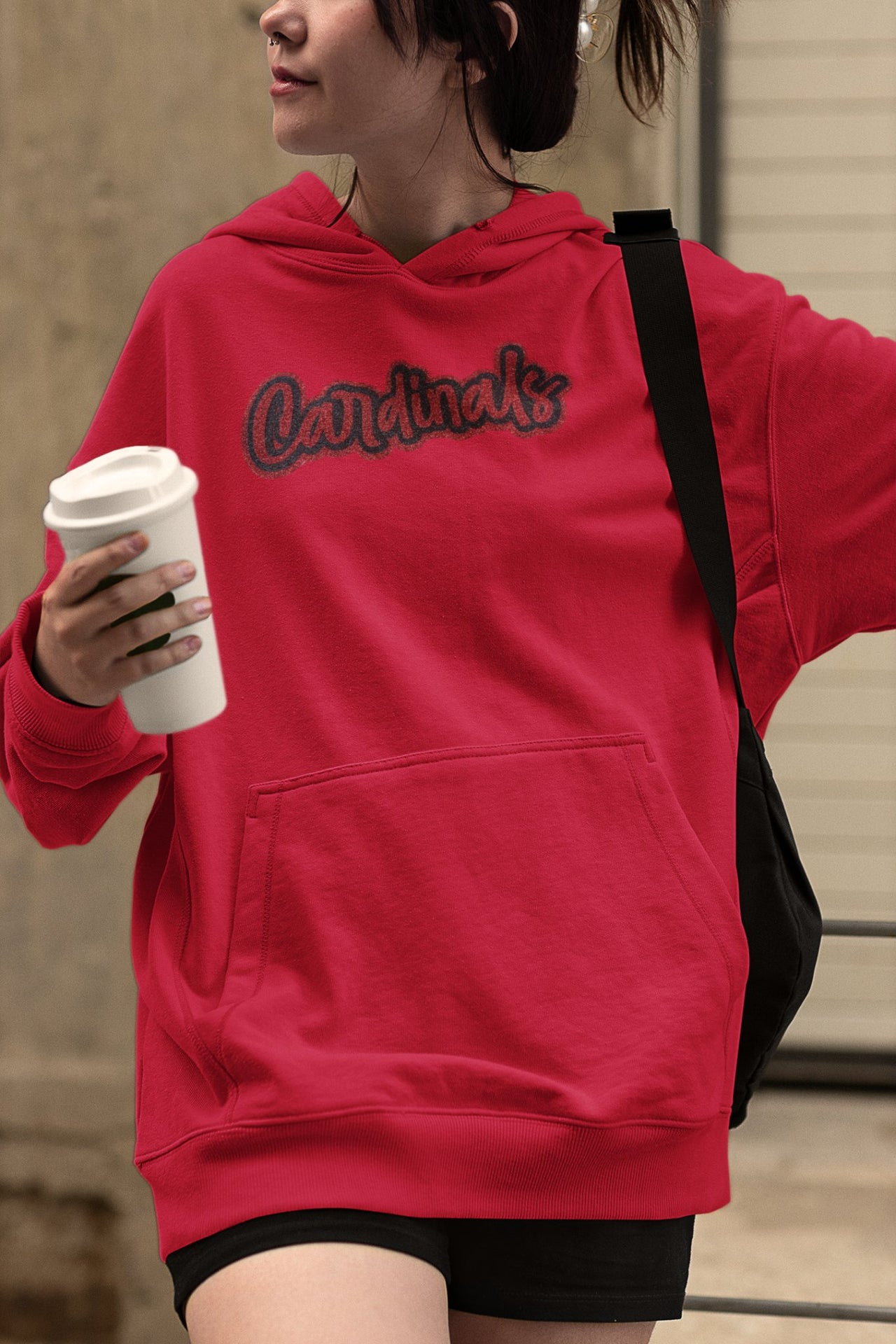 Cardinals Glitter Adult Hoodie