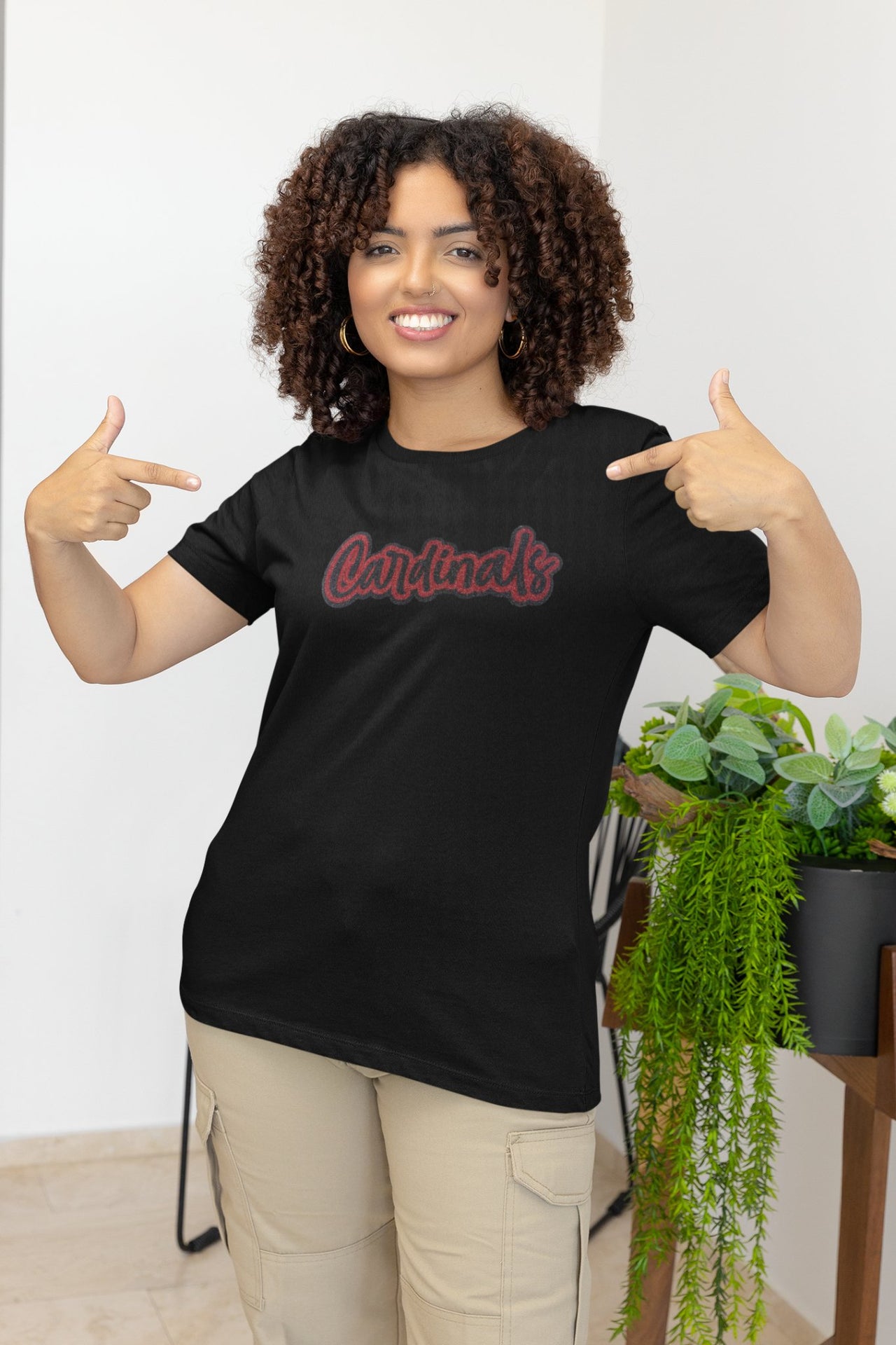 Cardinals Glitter Adult Tee