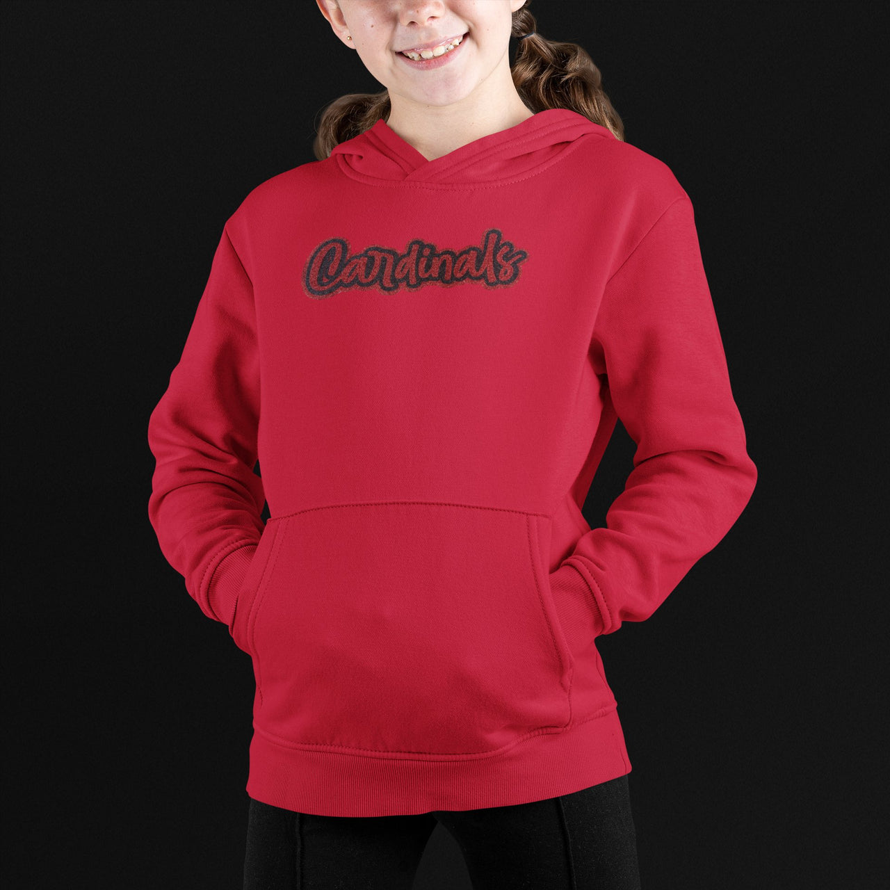 Cardinals Glitter Youth Hoodie