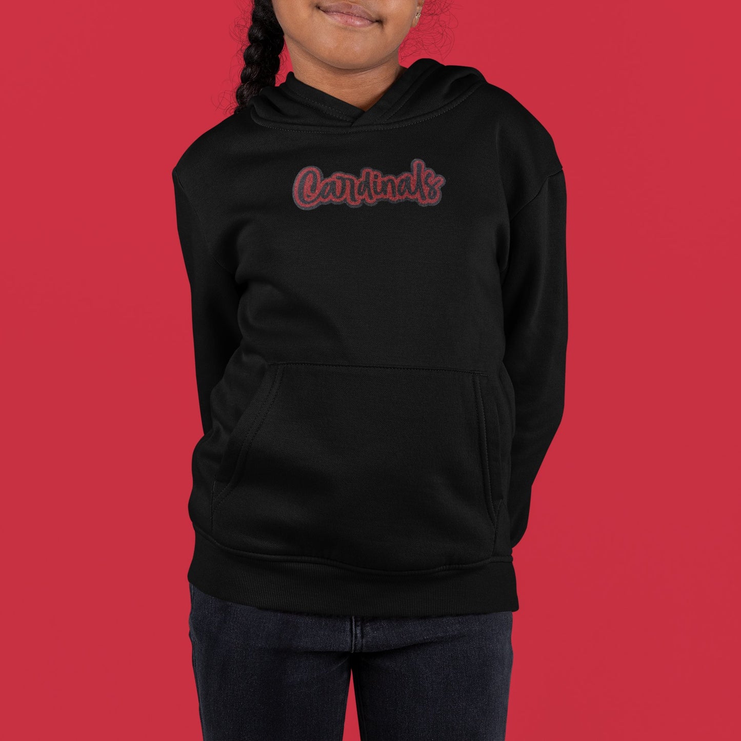 Cardinals Glitter Youth Hoodie