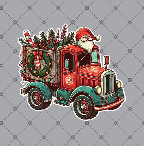 Christmas Truck Sticker - DecalFreakz