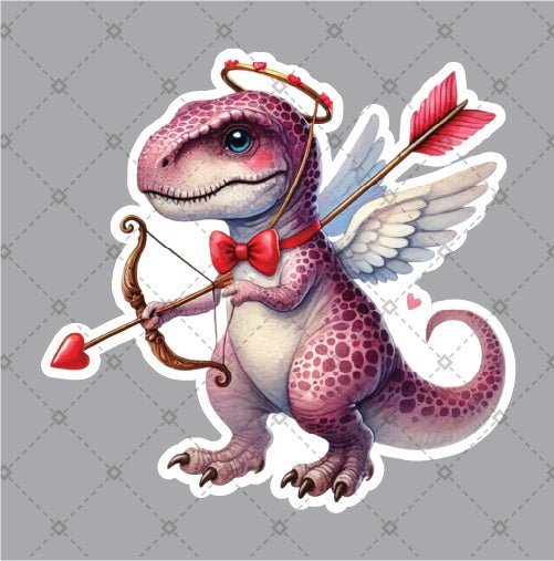 Cupid Dino Sticker - DecalFreakz