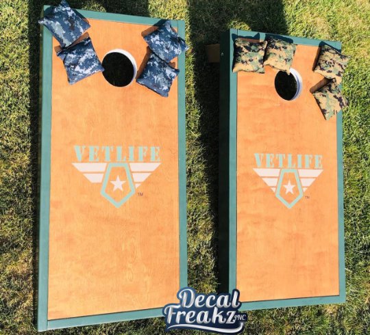 CUSTOM Cornhole Decal set - your personal artwork/design - DecalFreakz