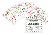 CUSTOM Name Naughty/Nice Santa gift tags - secret present personalized stickers - DecalFreakz