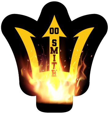 Customizable Flaming Trident Decal