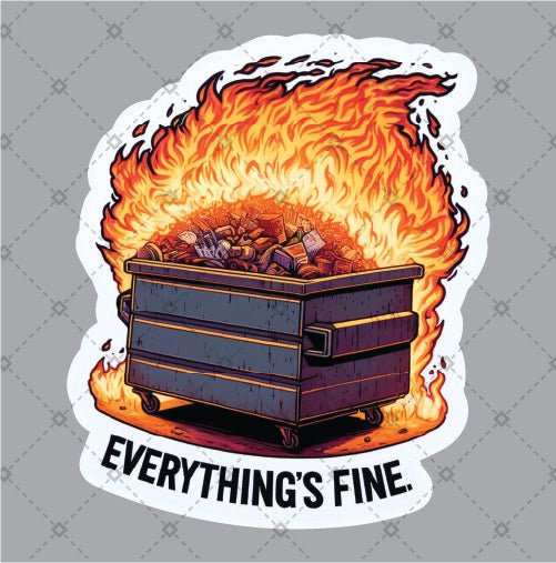 Dumpster Fire Sticker - DecalFreakz