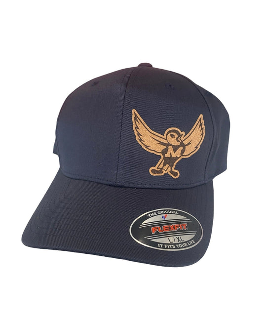 Fitted Navy Hat with Snowbird Cork Patch