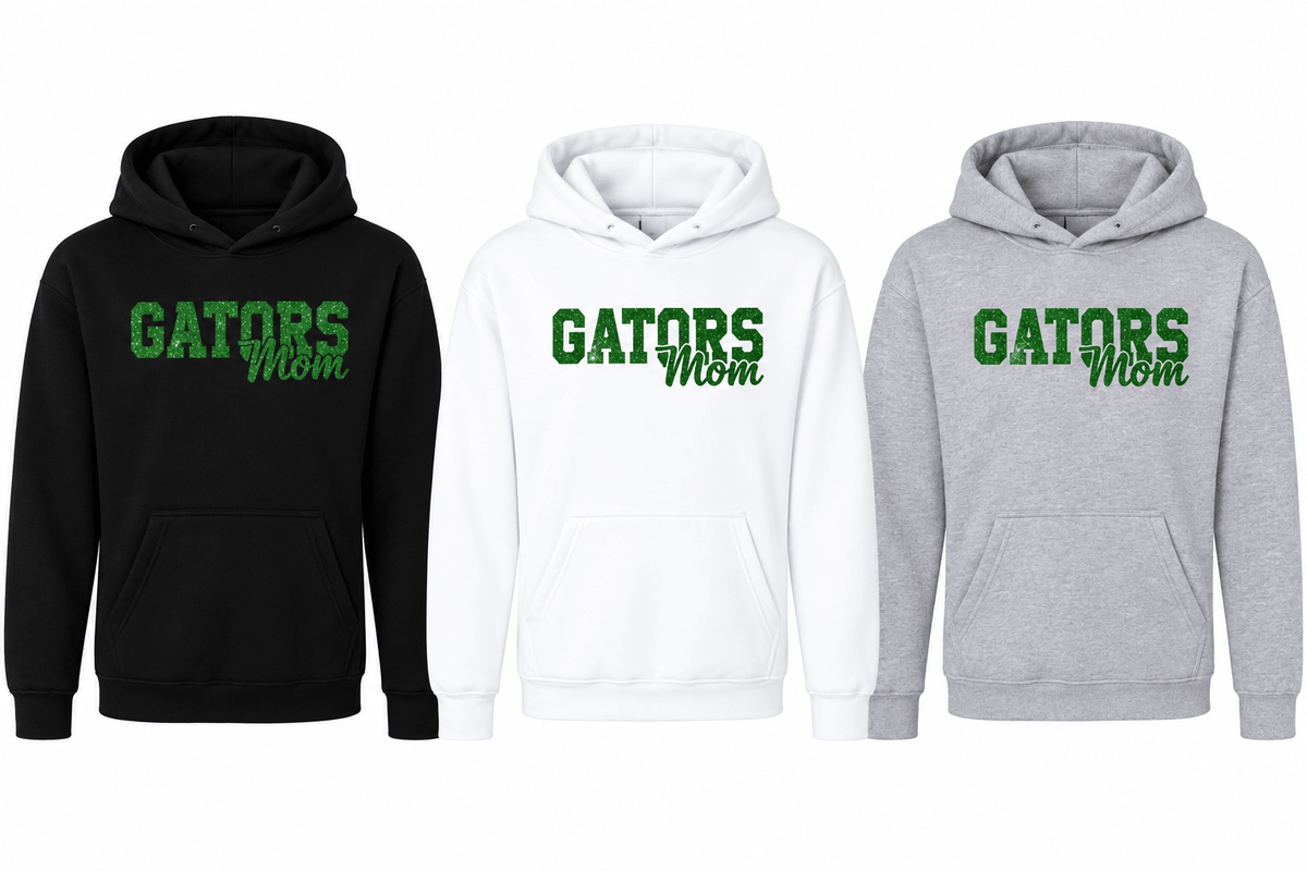 Gators Mom Glitter Hoodie - DecalFreakz