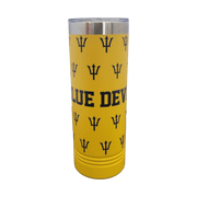 Gaylord Blue Devil 22oz Wrapped Skinny Tumbler - DecalFreakz