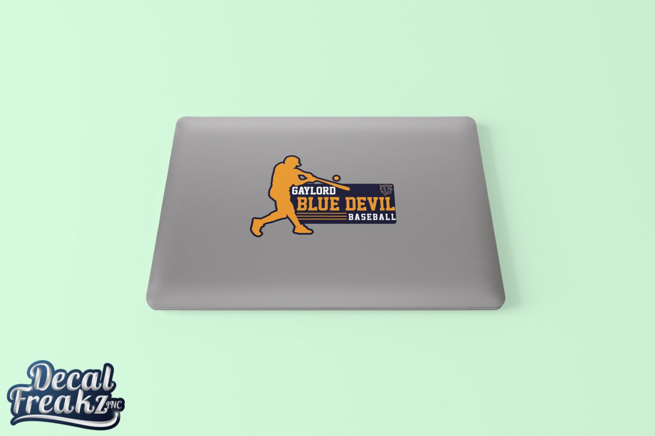 Gaylord Blue Devil Baseball Player Decal