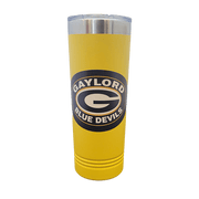 Gaylord Blue Devil Oval G 22oz Wrapped Skinny Tumbler - DecalFreakz